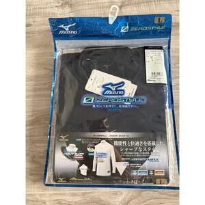 NEW Mizuno Baseball Men's Zerostyle Undershirt/V-Cut Slope Neck Long Sleeve - L